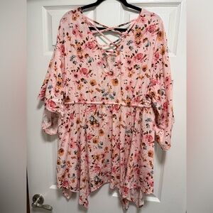 Torrid Babydoll Floral Tunic Size 2